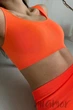 Tоп бесшовный на широких бретелях Giulia Tank Top Orange Neon S/M Оранжевый - изображение 2