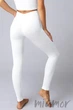 Леггинсы бесшовные в рубчик с пуш-ап эффектом GIULIA Leggings RIB Push Up Bianco S/M Белые - изображение 3