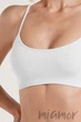 Топ бесшовный в рубчик GIULIA CAMI TOP RIB Bianco S/M Белый - изображение 3