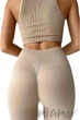Леггинсы в рубчик с Push Up эффектом InSecret Leggings RIBBED Push-Up Nude S/M Бежевые - изображение 2