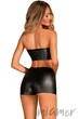 Шорты с эффектом мокрой кожи Obsessive HERMEZA SHORTIES M Черный - изображение 6