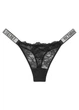 Трусики зі стразами Victoria's Secret Very Sexy Shine Strap Thong Panty розмір М чорні - зображення 1