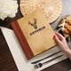 Папка для меню под лист A5 Inko Horeca с кожаным форзацем М03А5 Светло Коричневый - изображение 1