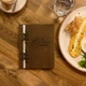Фанерная папка меню А5 Inko Horeca с бронзовыми петлями M05A5 Темно Коричневый - изображение 1
