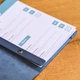 Кожаная папка меню А5 Inko Horeca с креплением на планку и винты ШМ02А5 Синий - изображение 7
