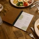 Папка для меню А5 Inko Horeca деревяная на кожаной ленте M01A5 Коричневый Орех - изображение 5