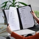 Папка А1 или А4 Inko Horeca двухслойная кожаная с кольцевым механизмом и кожаными уголками ШМ11А1 Коричневый - изображение 10