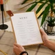 Планшет меню Inko Horeca с кожаным хлястиком П09A4 Дубовый - изображение 1