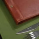 Кожаная папка меню для листов А5 Inko Horeca с твердой обложкой и кожаными уголками ШМ10А5 Коричневый - изображение 6