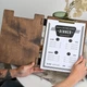 Папка для меню А4 Inko Horeca из утолщённой и лакированной фанеры с металлическим зажимом ПМ07А4 Коричневый - изображение 10