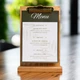 Тейблтент на бар дубовый Inko Horeca под лист А5 с металлическим зажимом - изображение 1
