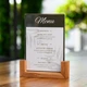 Тейблтент акриловый Inko Horeca с дубовым основанием под лист A5 Прозрачный - изображение 2