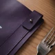 Кожаная папка А5 Inko Horeca с фиксацией на резинке и кобурным винтом ШМ07А5 Темно Фиолетовый - изображение 3