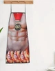 Фартух з приколом чоловічий кухонний Mister BBQ з торсом для гриля та барбекю 80 на 60 см різнобарвний - зображення 3