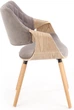 Стілець для кухні та вітальні Halmar K396 із підлокітниками Світлий дуб/Сірий (5905248121539) - зображення 11