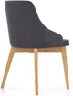 Krzesło do kuchni i salonu Halmar Toledo Grafitowe/Dąb miodowy (5905248122666) - obraz 6
