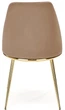 Krzesło do kuchni i salonu Halmar K460 ze złotym stelażem Beżowe (5905248125773) - obraz 7