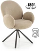 Krzesło do kuchni i salonu Halmar K498 obrotowe Cappucino (5905248126015) - obraz 1