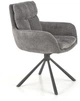 Стілець для кухні та вітальні Halmar K495 обертальний Попелястий (5905248125957) - зображення 10