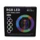 Кільцева лампа 20 см MJ20 USB LED RGB з тримачем - изображение 3