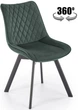 Стілець для кухні та вітальні Halmar K520 обертальний Темно-зелений (5905248126428) - зображення 1