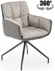 Krzesło do kuchni i salonu Halmar K523 obrotowe Popielate (5905248126503) - obraz 1