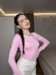 Жіночий базовий однотонний боді Uaclothes 42-44 Рожевий (like36087-165091349) - зображення 2