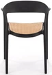 Krzesło do kuchni Halmar K530 plastikowe z podłokietnikami Czarne/Naturalne (5905248132153) - obraz 10