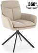 Krzesło do kuchni i salonu Halmar K536 obrotowe Beżowe (5905248132313) - obraz 1