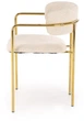 Krzesło do kuchni i salonu Halmar K537 ze złotym stelażem Kremowe (5905248132344) - obraz 7