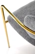 Krzesło do kuchni i salonu Halmar K537 ze złotym stelażem Popielate (5905248132351) - obraz 2