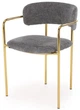 Krzesło do kuchni i salonu Halmar K537 ze złotym stelażem Popielate (5905248132351) - obraz 5