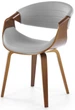 Стілець для кухні та вітальні Halmar K544 Попелястий/Горіховий (5905248132559) - зображення 1