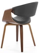 Стілець для кухні та вітальні Halmar K544 Чорний/Горіховий (5905248132542) - зображення 4