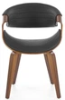 Стілець для кухні та вітальні Halmar K544 Чорний/Горіховий (5905248132542) - зображення 7
