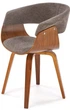Стілець для кухні та вітальні Halmar K545 Попелястий/Горіховий (5905248132573) - зображення 7
