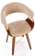 Krzesło do kuchni i salonu Halmar K545 Beżowe/Orzechowe (5905248132566) - obraz 11