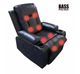Массажное кожаное кресло, черное Bass Polska BH 30040 RELAX с массажем спины, поясницы и ног - изображение 3