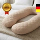 Подушка для сна и отдыха 75х140х20 см U-shape подкова Соня беж антиаллергенная с молнией для удобного сна - изображение 5