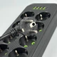 Подовжувач мережевий переноска 6м на 10 розеток + 4USB + 1Type-C UA Power F26 Чорний 63250 - зображення 4