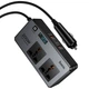 АЗУ инвертор Hoco Z66 New PD66W+QC3.0 (2USB-A/1C/2xSocket) (0.5m) Black - изображение 6