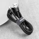 Кабель Baseus Cafule USB-A to USB-C 2m Black/Grey (CATKLF-CG1) - изображение 4