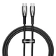 Кабель Baseus Glimmer Series Fast Charge USB-C to USB-C 100W 1m Black (CADH000701) - зображення 1