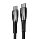 Кабель Baseus Glimmer Series Fast Charge USB-C to USB-C 100W 1m Black (CADH000701) - зображення 3
