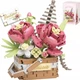 Конструктор цветочная корзина Pink Tenderness серия Flower Basket Романтическая встреча 395 деталей - изображение 3