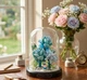 Детский конструктор Blue Roses Серия Flower Flask Голубая роза под куполом 522 деталей - изображение 11