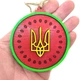 Новогодняя игрушка на елку "Херсонский арбуз" 8х9 см Деревянная Двухсторонний Красный - изображение 3