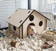 Домик для грызунов EcoWood для хомяков, крыс и декоративных мышей 12x9.5x8.5 см Фанера - изображение 7