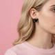 Сережки-серця "Midnight Heart" Honey Fashion Accessories чорний (120196) - изображение 1