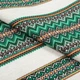Етнічна вишита льняна скатертина Handmade в Українському стилі Зелена 110х145см. - зображення 4